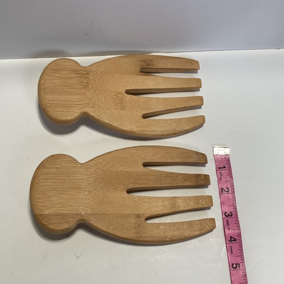 TOTALLY BAMBOO Salad or Pasta Server Hands Set of 2 - Picture 8 of 9
